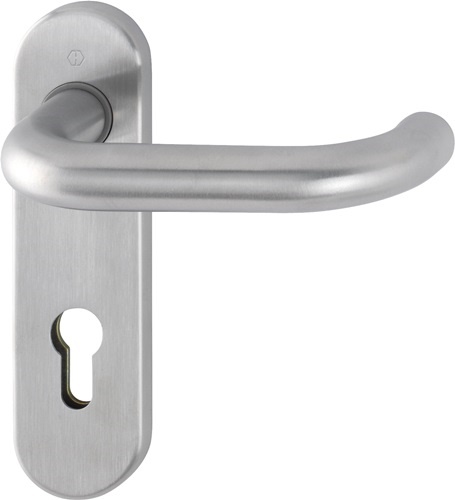 HOPPE 3290197 Kurzschildgarnitur Paris E138Z/353K Edelstahl F69 PZ abgerundet Dr