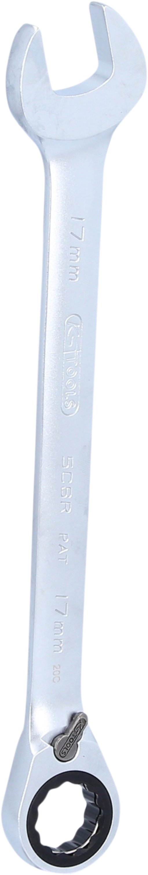 KS Tools 503.4917 GEARplus RINGSTOP-Ratschenringmaulschlüssel, 17mm