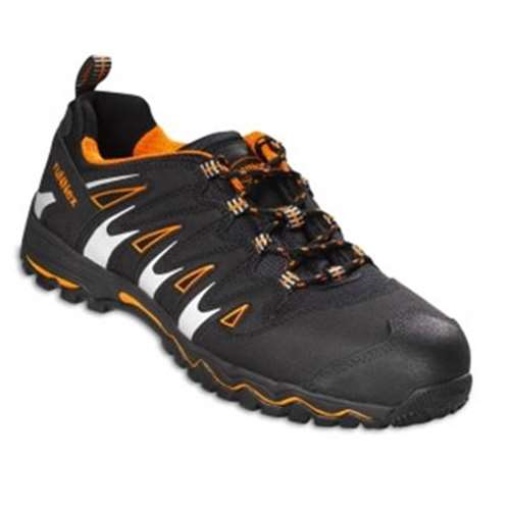 RUNNEX® S1P Sicherheitshalbschuhe LightStar schwarz/orange/silber 5130_48 Gr.48