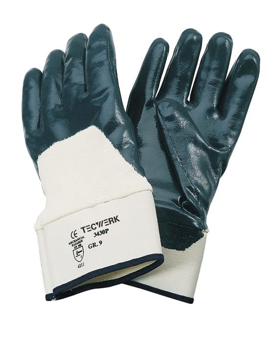 TECWERK  Handschuhe Neckar Größe 10 blau Nitrilteilbeschichtung EN 388 PSA-Kateg