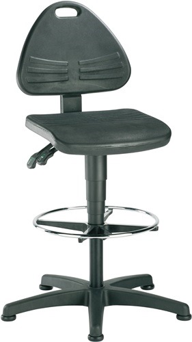 BIMOS 9613-   2000 Arbeitsdrehstuhl ISITEC Bodengleiter + Fußring Integralschaum