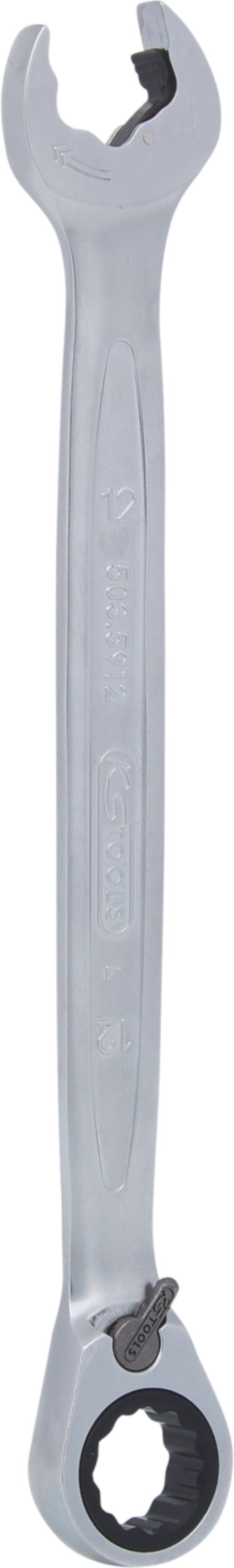 KS Tools 503.5912 DUO GEARplus Ringmaulschlüssel,Maul-Ratschenfunktion 12mm, ums
