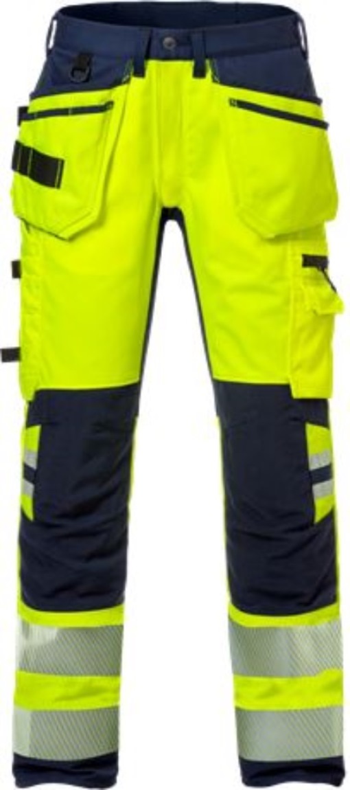 Fristads 127734-171-D96 High Vis Handwerker Stretch-Hose Kl. 1 2706 PLU D96 Warn