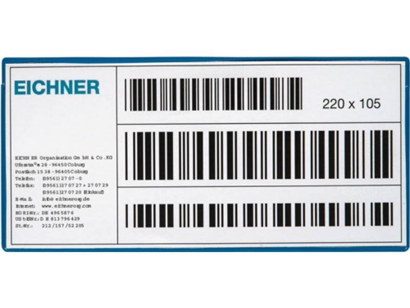 EICHNER 9218-04188 Etikettentasche  B220xH105mm magnetisch