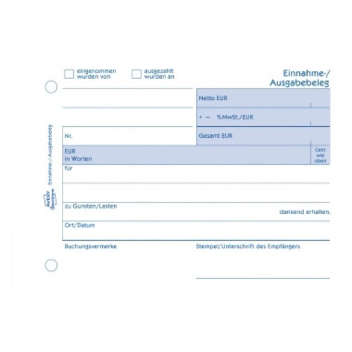 Avery Zweckform Ausgabebeleg 1205 DIN A6 quer 50Blatt weiß