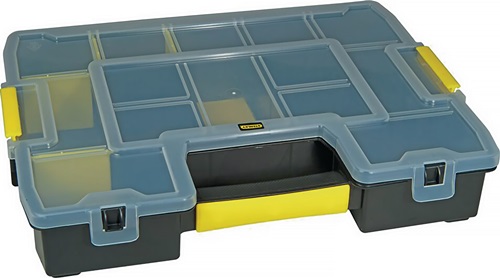 STANLEY 1-97-483 Sortimentskasten SortMaster Junior B375xT292xH67mm 14 Fächer