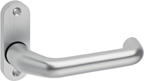 EDI 1391/0000/01 Profiltürdrückerlochteil 1391/0000 Aluminium F1 oval 8 mm gekrö