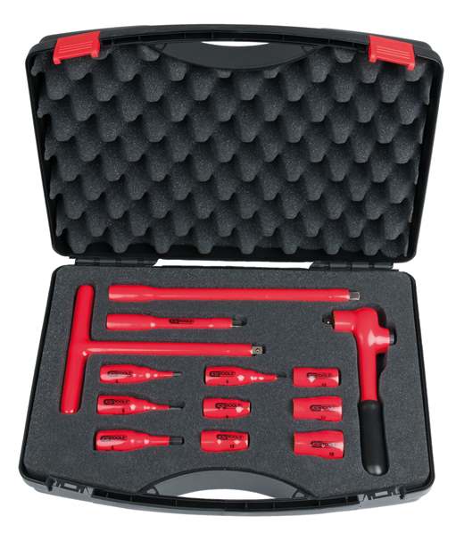 KS Tools 117.1888 3/8'' Steckschlüssel-Satz mit isolierten Werkzeugen, 13-tlg.