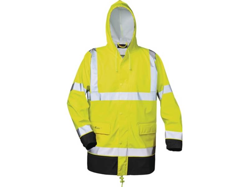 NORWAY 2360-3 Warnschutz PU Regenjacke Manfred Größe XL gelb/schwarz