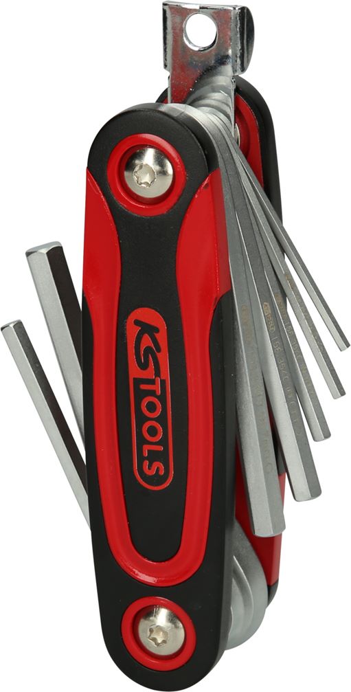 KS Tools 158.3540 CHROMEplus Innensechskant-Winkelstiftschlüssel-Klapphalter,8-t