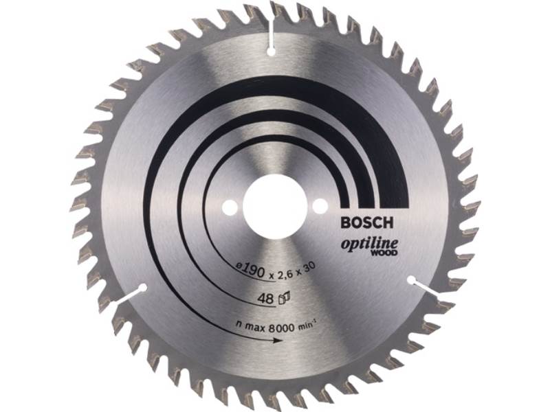 BOSCH 2608640617 Kreissägeblatt PRO Wood Außen-Ø 190 mm Zähnezahl 48 WZ Bohrung