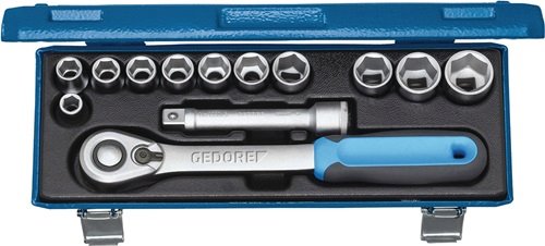 GEDORE 2545810 Steckschlüssel-Satz 19 KMU-20 13-teilig 1/2 '' Schlüsselweiten 10