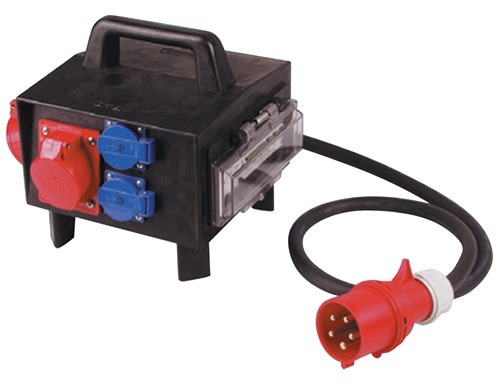 013.123.0131-1 Vollgummikleinverteiler  CEE-32 A, 5-polig 1xCEE 32