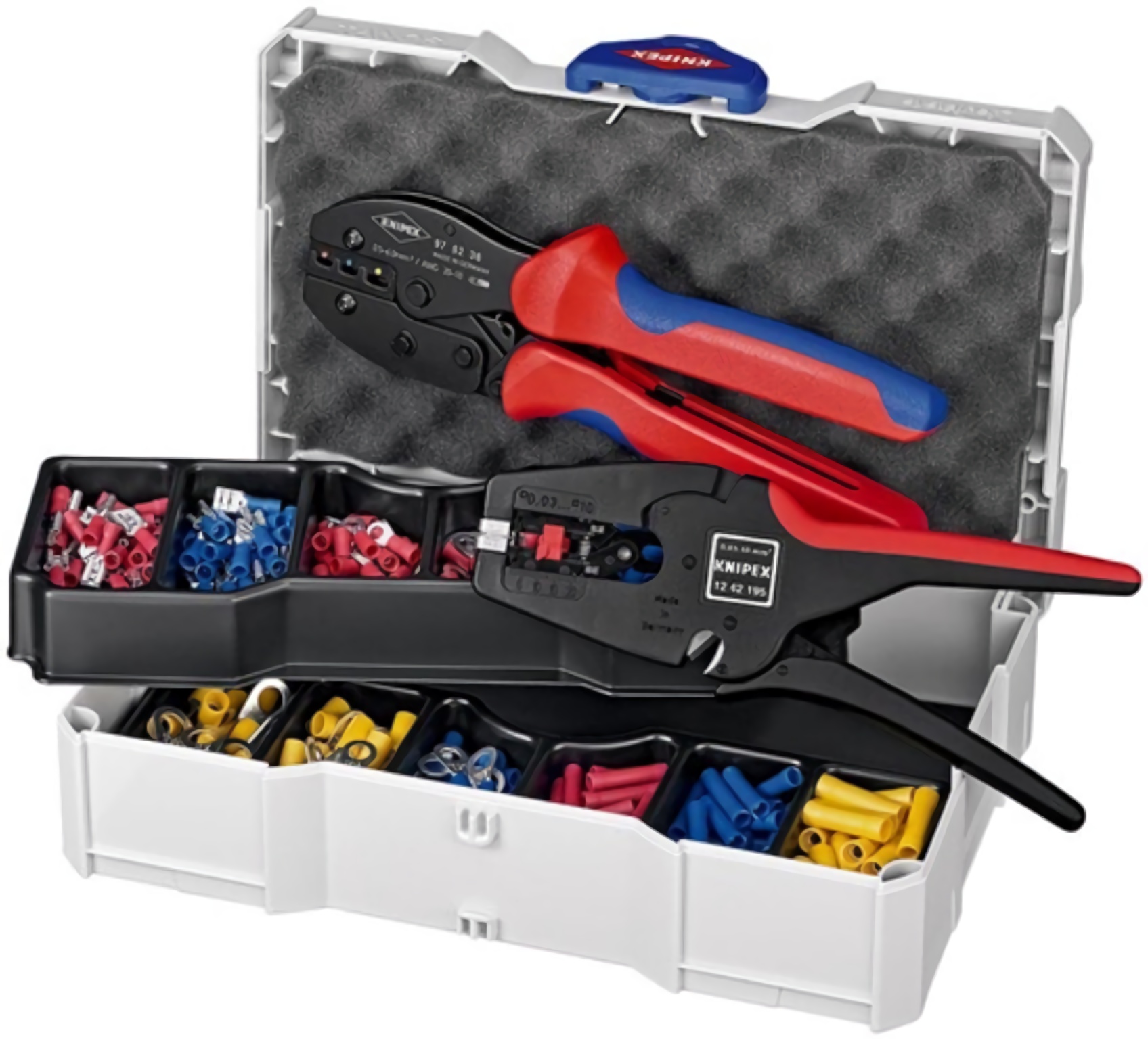 KNIPEX 97 90 22 Kabelverbindersortiment  287-teilig 0,5 - 6 mm² Sortimentskoffer