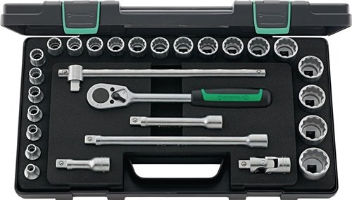 STAHLWILLE 96031407 Steckschlüssel-Satz 50/22/6 28-teilig 1/2 '' Schlüsselweiten