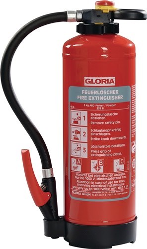 GLORIA 801271.1426 PH6PRO Auflade-Pulverfeuerlöscher  6 kg wiederaufladbar Brand