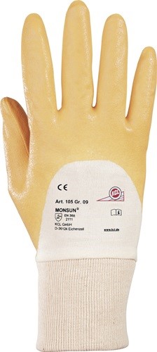 HONEYWELL 010509141E Handschuhe Monsun 105 Größe 9 curry BW-Trikot m.Nitril EN 3