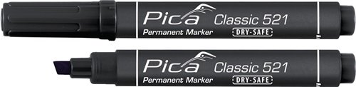 PICA 521/46 Permanentmarker Classic schwarz Strichbreite 2 - 6 mm Keilspitze