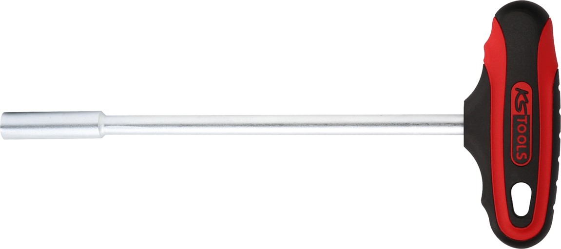 KS Tools 158.5009 CHROMEplus T-Griff-Nuss-Schraubendreher, lang, 9mm