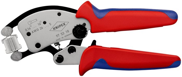 KNIPEX 97 53 18 Crimpzange Twistor16 Gesamtlänge 200 mm 0,14 - 16 mm² brüniert M