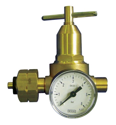 KAYSER 44412 Propankleindruckregler  mit Manometer 0,5 - 6 bar 18 kg/h W 21,8 x