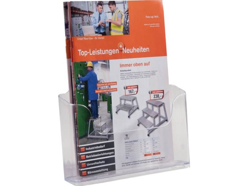 5820-7 Prospekthalter DIN A4 Acryl transparent