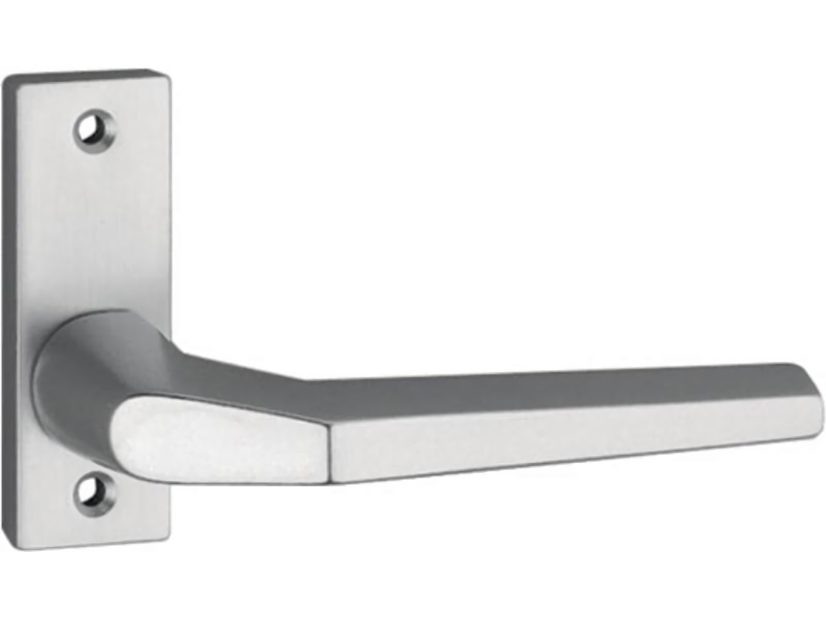 EDI 1390/0000/01 Profiltürdrückerlochteil 1390/0000 Aluminium F1 kantig 8 mm gek