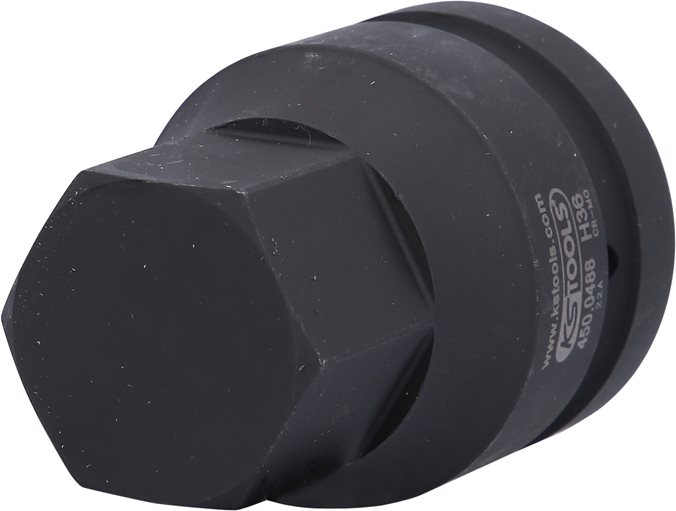 KS Tools 450.0488 1'' Kraft-Bit-Stecknuss Innensechskant, kurz, 36 mm