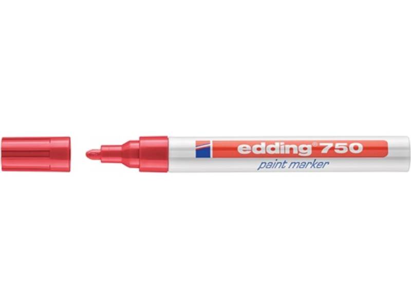 EDDING 4-750002 Lackmarker 750 rot Strichbreite 2-4 mm Rundspitze