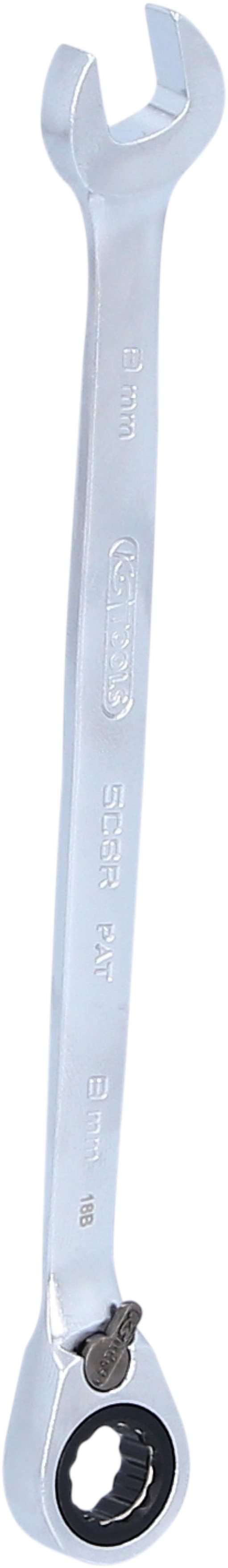 KS Tools 503.4908 GEARplus RINGSTOP-Ratschenringmaulschlüssel, 8mm
