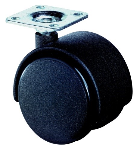 BS ROLLEN F75.040.PL Kunststoffdoppelrolle  Rad-Ø 40 mm Tragfähigkeit 30 kg mit