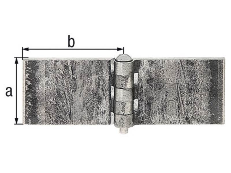 GAH 341572 Scharnier  80x80mm Stahl roh 6 mm