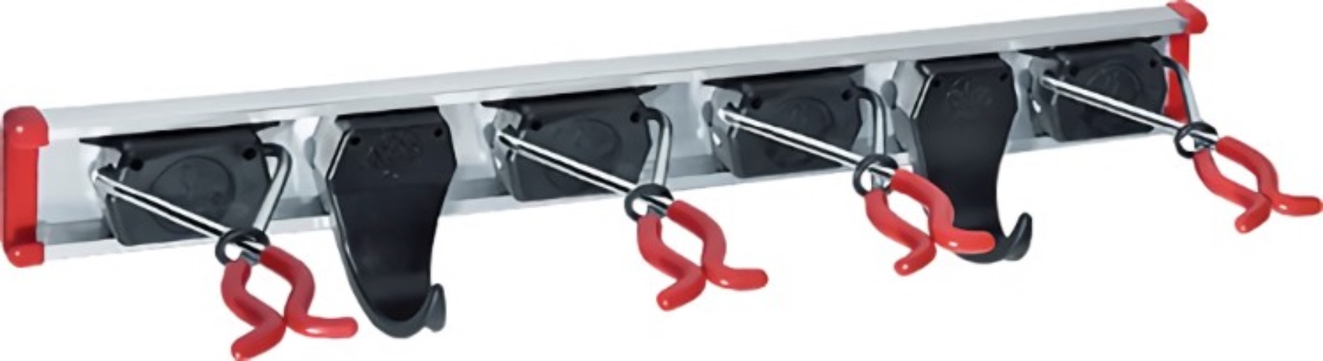 BRUNS 4.2.050 Gerätehalter  Länge Führungsschiene 500 mm Haken 2 Halter 4 Alumin