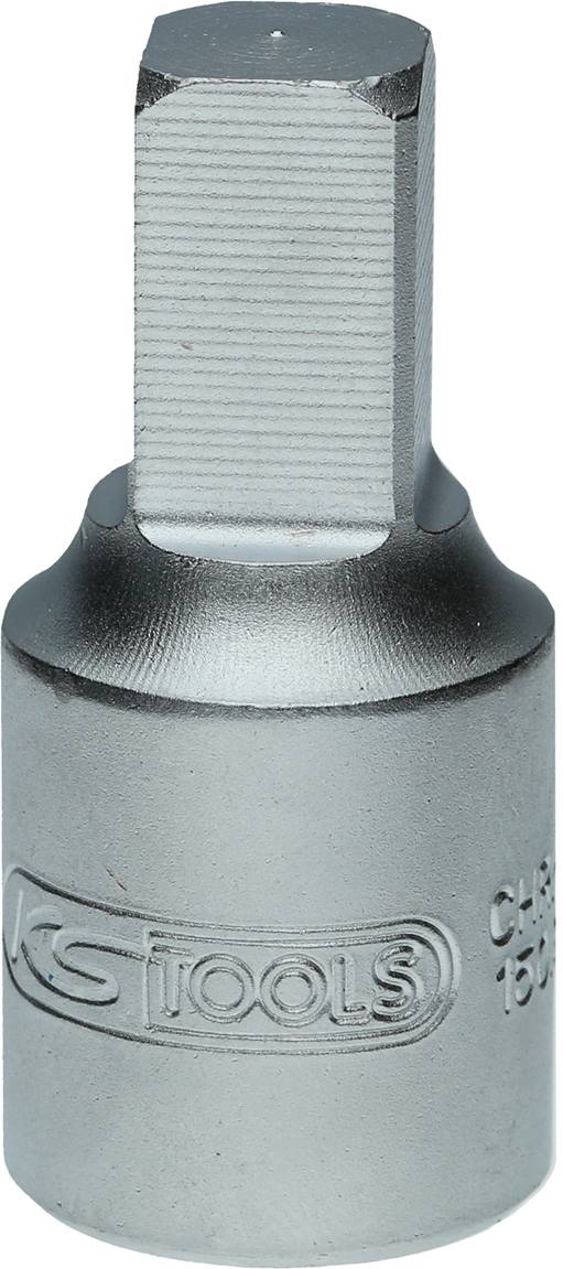KS-Tools 150.9120 3/8'' Öldienst-Bit-Stecknuss für Innenvierkant-Schrauben, 3/8'