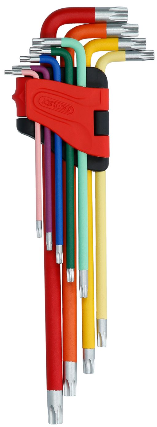 KS Tools 151.4760 Torx-Winkelstiftschlüssel-Satz, extra lang, 9-tlg.