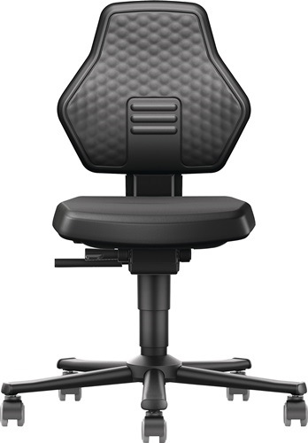 BIMOS 9073-0551 Arbeitsdrehstuhl Air Flow Rollen Kunstlederpolster schwarz 450-6