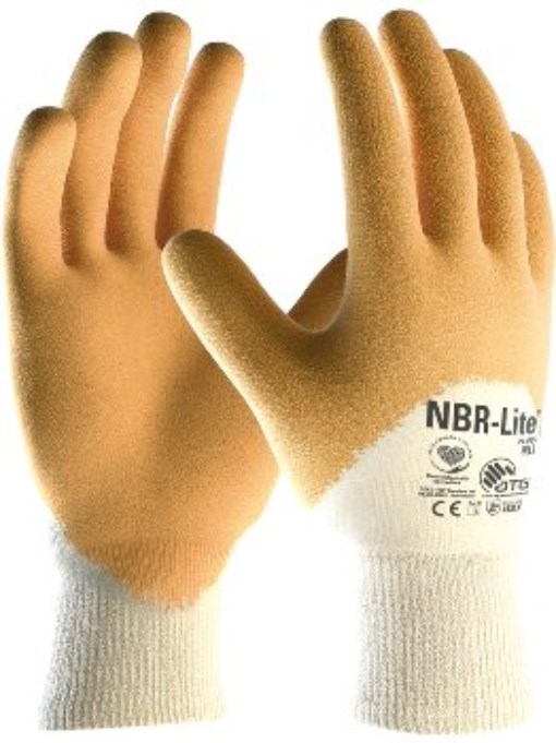 ATG® 2382 Gr. 8 NBR-Lite® Nitril-Handschuhe (24-985) gelb/weiß
