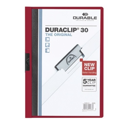 DURABLE Klemmmappe DURACLIP 30 220031 DIN A4 Polyethylen aubergine