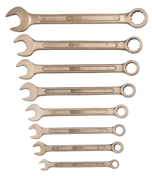 KS Tools 963.7343 BRONZEplus Ringmaulschlüssel-Satz, abgewinkelt Zoll 12-tlg.