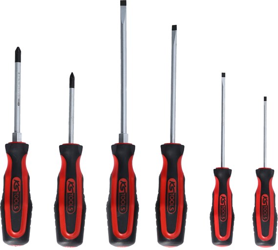 KS Tools 159.0020 ERGOTORQUEplus Schraubendreher-Satz, 6-tlg. Schlitz, PZ