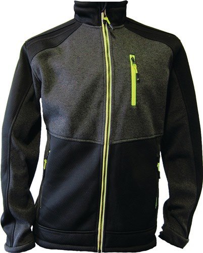 TERRAX 62005-4648-L Strickfleecejacke  Größe L dunkelgrün/schwarz/lime