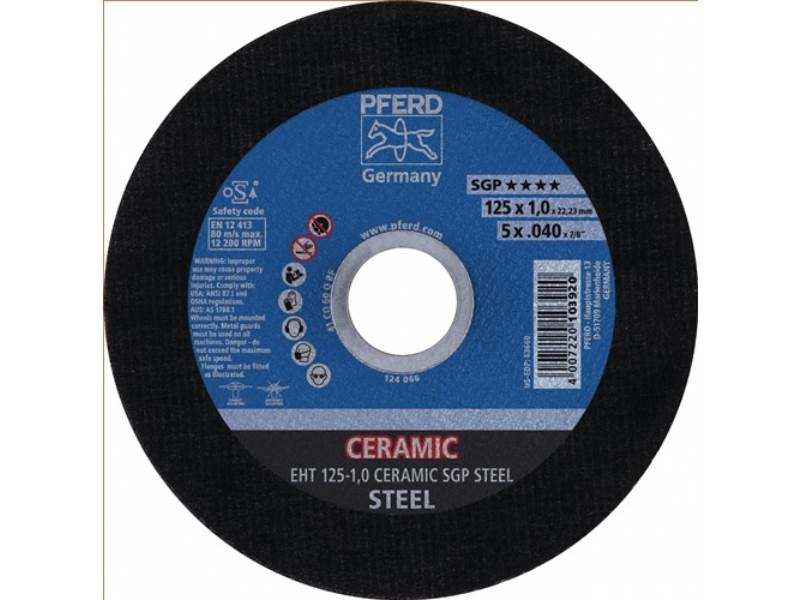 PFERD TOOLS 61312510 Trennscheibe Ceramic SGP Steel D125x1mm gerade Stahl Bohrun
