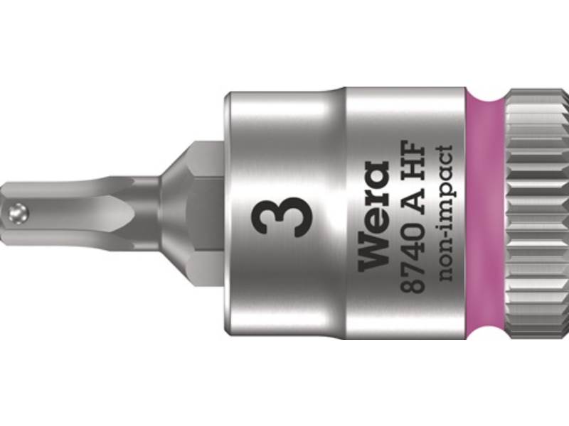 WERA 05003332001 Steckschlüsseleinsatz 8740 A HF 1/4 '' Schlüsselweite 3 mm Läng