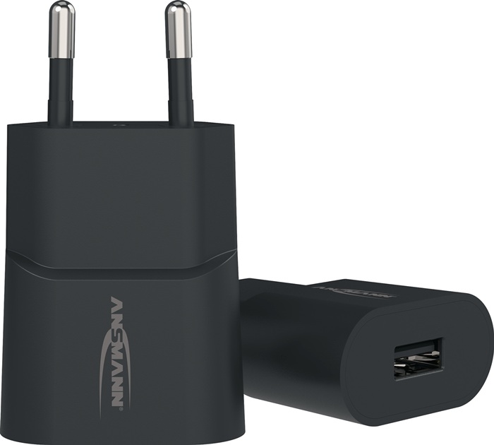 ANSMANN 1001-0108 USB-Ladegerät Home Charger HC105 B20xT90xH39mm   intelligente Ladesteuerung sorgt für eine optimierte Ladung · Multisafe Technologie · 1 USB-Port · Eingang: 100 - 240V AC · Spannungsbereich: 5V DC · Leistung: 5 W · schwarzWeitere technis