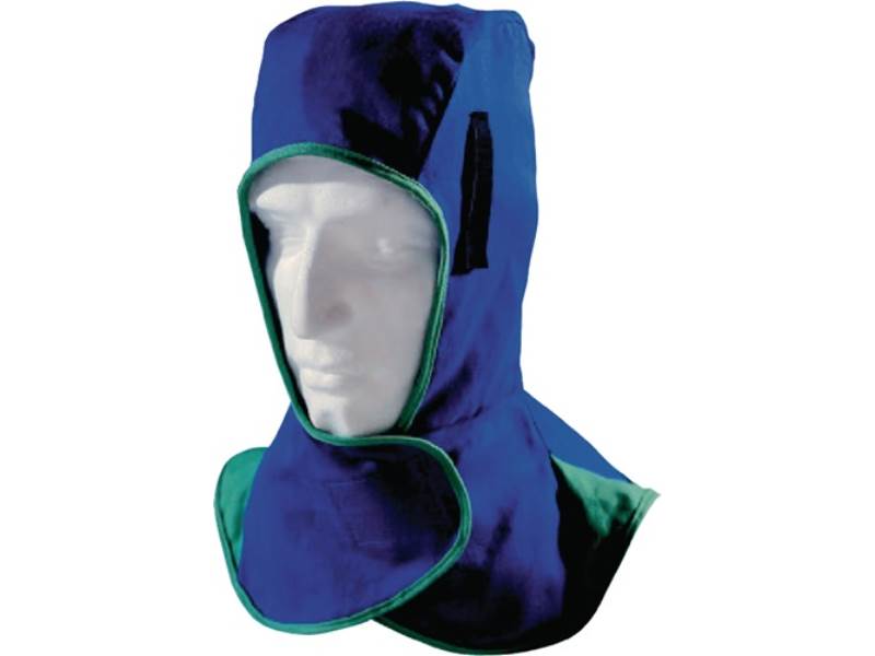 WELDAS 23-6680 Schweißerhaube  mit Klettverschluss, blau flammhemmendes Gewebe p