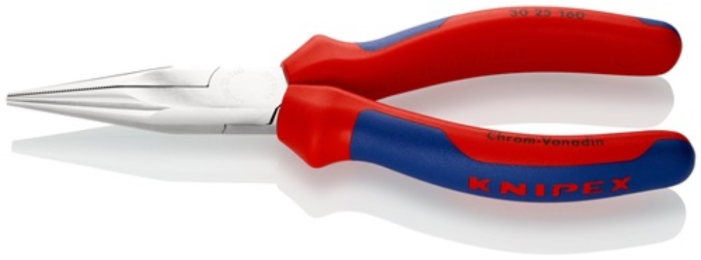 KNIPEX 30 25 160 Langbeckzange  Gesamtlänge 160 mm Form 2 Kopf verchromt lang, f