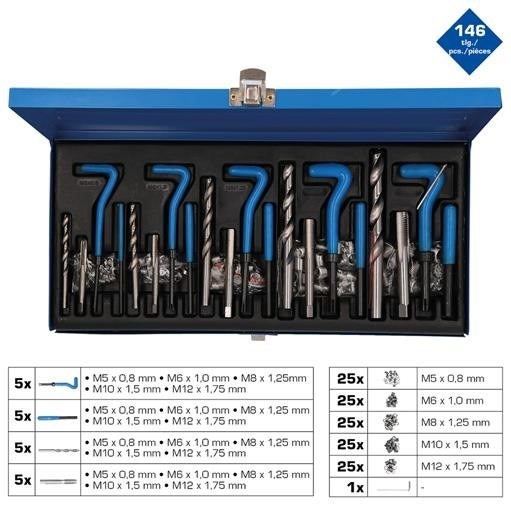 Brilliant Tools  BT541150 Gewindereparatur-Satz, 131-tlg.