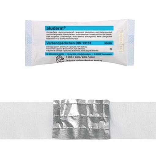 aluderm Verbandpäckchen 1003371 klein 3mx6cm Kompresse 6x8cm