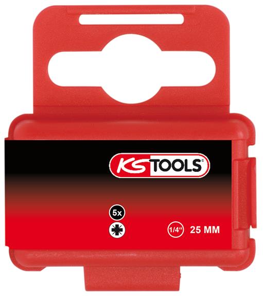 KS Tools 918.3216 1/4'' TORSIONpower Bit, 25mm, PZ3, 5er Pck
