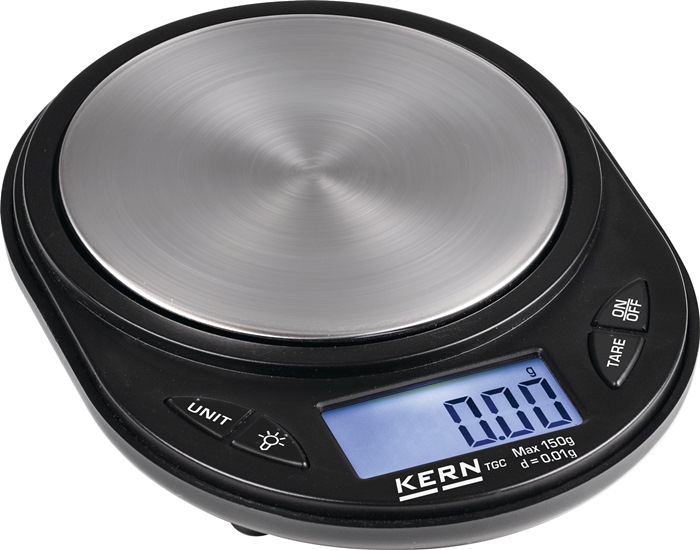 KERN TGC 150-2S05 Taschenwaage  Wägebereich 0,15 kg Batteriebetrieb Ziffernschri